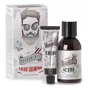 BEARDBURYS Szampon koloryzujący 9G – Szary (30 ml + 45 ml)