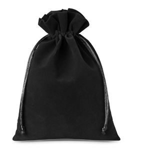 Woreczki Woreczek FLAUSZ do pakowania prezentów CZARNY 29,5 X 19,5 cm