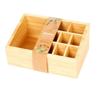 Bambusowy organizer na kosmetyki do makijażu