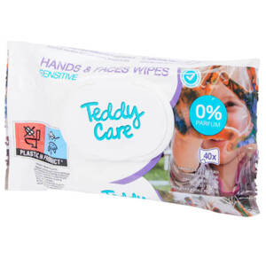 Chusteczki do rąk i twarzy Teddy Care Sensitive 40 sztuk
