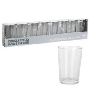 Szklanki Excellent Houseware 8 sztuk 240 ml