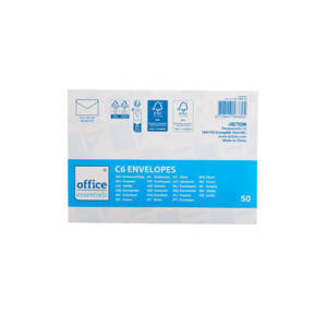 Koperty białe C6 114 x 162 mm na listy 50 szt
