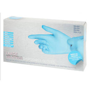 Rękawiczki Nitrylowe bezpudrowe 100 sztuk Rozmiar L