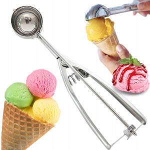 Gałkownica łyżka do lodów ziemniaków ryżu owoców srebrna stalowa