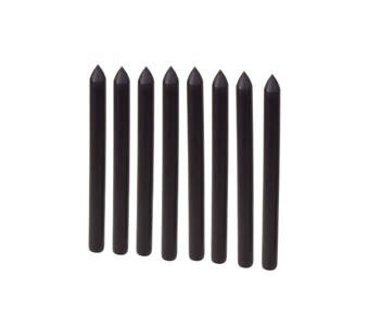 Candra Długie świece czarne 8 sztuk