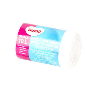 Dumil worki na śmieci do kosza 10 litrów 30 sztuk z uszami do zawiązywania