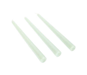 Glossy długie świece 3 sztuki zielone