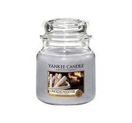 YANKEE CANDLE CRACKLING WOOD FIRE duży słoik 104 g