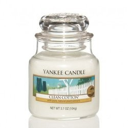 YANKEE CANDLE CLEAN COTTON MAŁY SŁOIK 104g