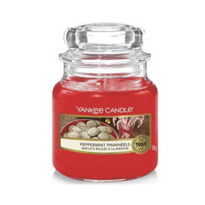 YANKEE CANDLE Peppermint Pinwheels mała świeca 104 g odstrasza komary