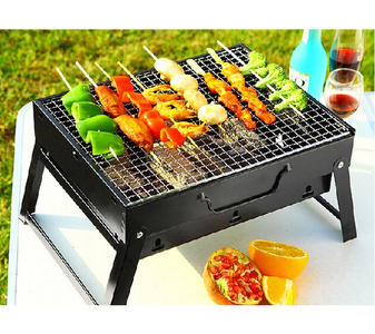 GRILL OGRODOWY TURYSTYCZNY PRZENOŚNY – SKŁADANY, LEKKI, 35 x 27 cm